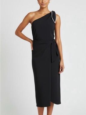Diane Von Furstenberg One Shoulder Knot Scarf Dress